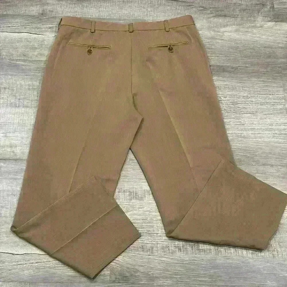 IZOD Pants Mens 36 Tan Straight Fit Leg Casual Size 36x30 Work Utility EUC - Picture 8 of 15